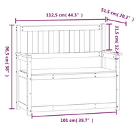 Thumbnail for Sitzbank Honigbraun 112,5x51,5x96,5 cm Massivholz Kiefer