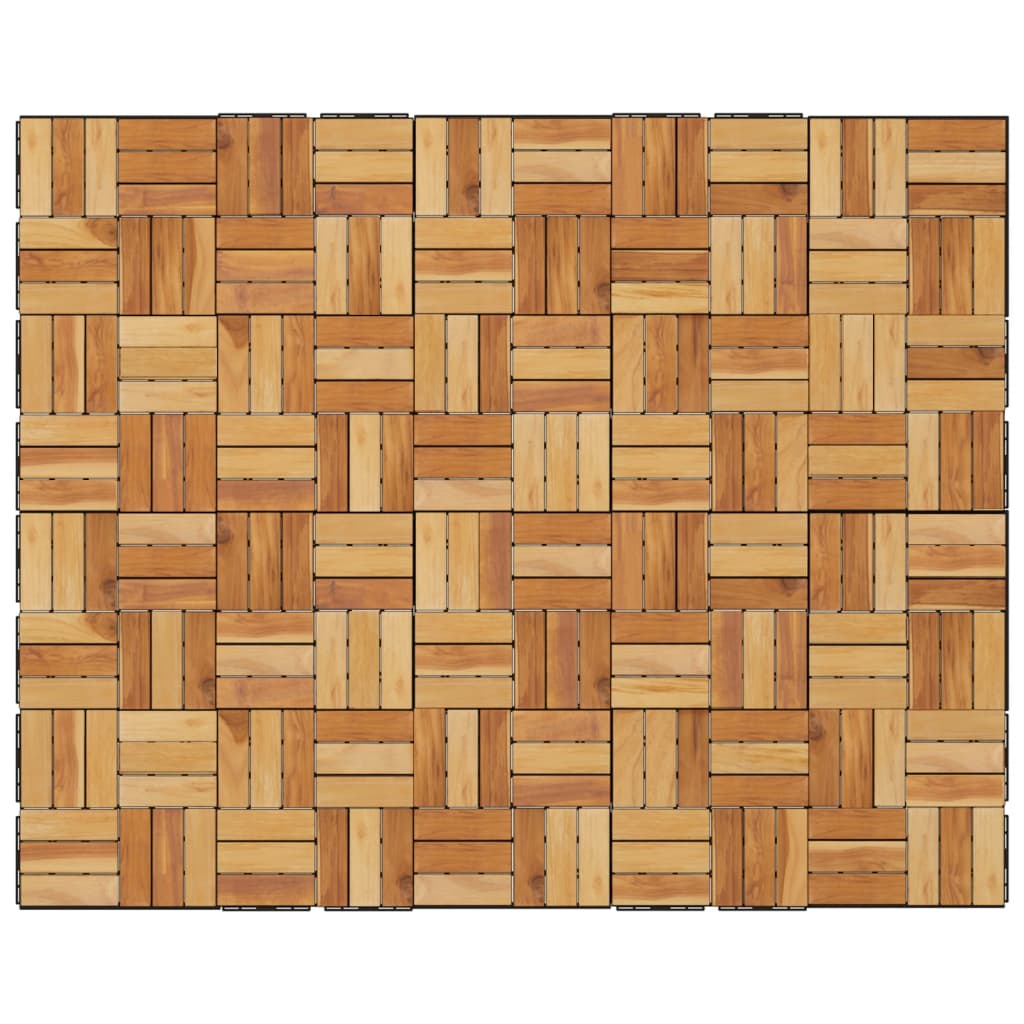 Terrassenfliesen 20 Stk. 30x30 cm Massivholz Teak