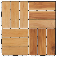 Thumbnail for Terrassenfliesen 20 Stk. 30x30 cm Massivholz Teak