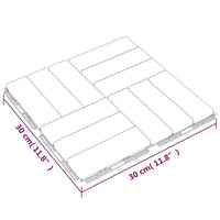 Thumbnail for Terrassenfliesen 20 Stk. 30x30 cm Massivholz Teak