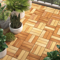 Thumbnail for Terrassenfliesen 20 Stk. 30x30 cm Massivholz Teak