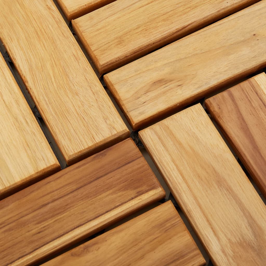 Terrassenfliesen 30 Stk. 30x30 cm Massivholz Teak