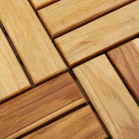 Thumbnail for Terrassenfliesen 30 Stk. 30x30 cm Massivholz Teak