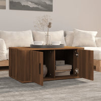 Thumbnail for Couchtisch Braun Eichen-Optik 80x50x36 cm Holzwerkstoff