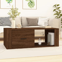 Thumbnail for Couchtisch Braun Eichen-Optik 100x50,5x35 cm Holzwerkstoff