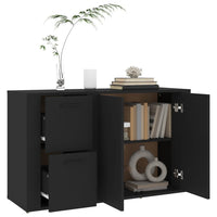 Thumbnail for Sideboard Schwarz 100x33x59,5 cm Holzwerkstoff