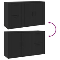 Thumbnail for Sideboard Schwarz 100x33x59,5 cm Holzwerkstoff