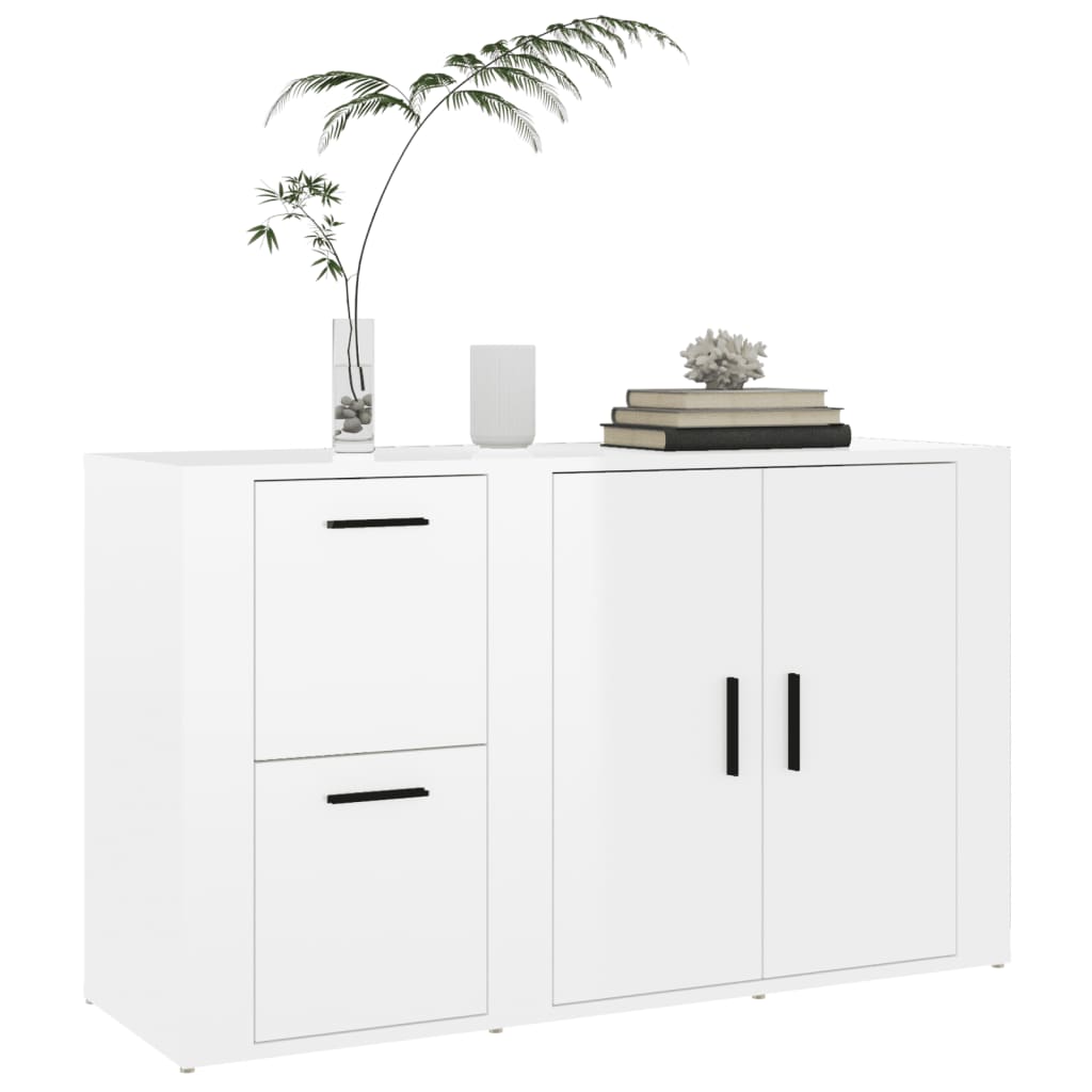 Sideboard Hochglanz-Weiß 100x33x59,5 cm Holzwerkstoff