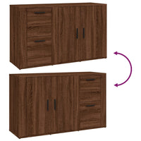 Thumbnail for Sideboard Braun Eichen-Optik 100x33x59,5 cm Holzwerkstoff