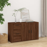 Thumbnail for Sideboard Braun Eichen-Optik 100x33x59,5 cm Holzwerkstoff