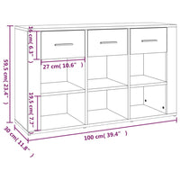 Thumbnail for Sideboard Räuchereiche 100x30x59,5 cm Holzwerkstoff