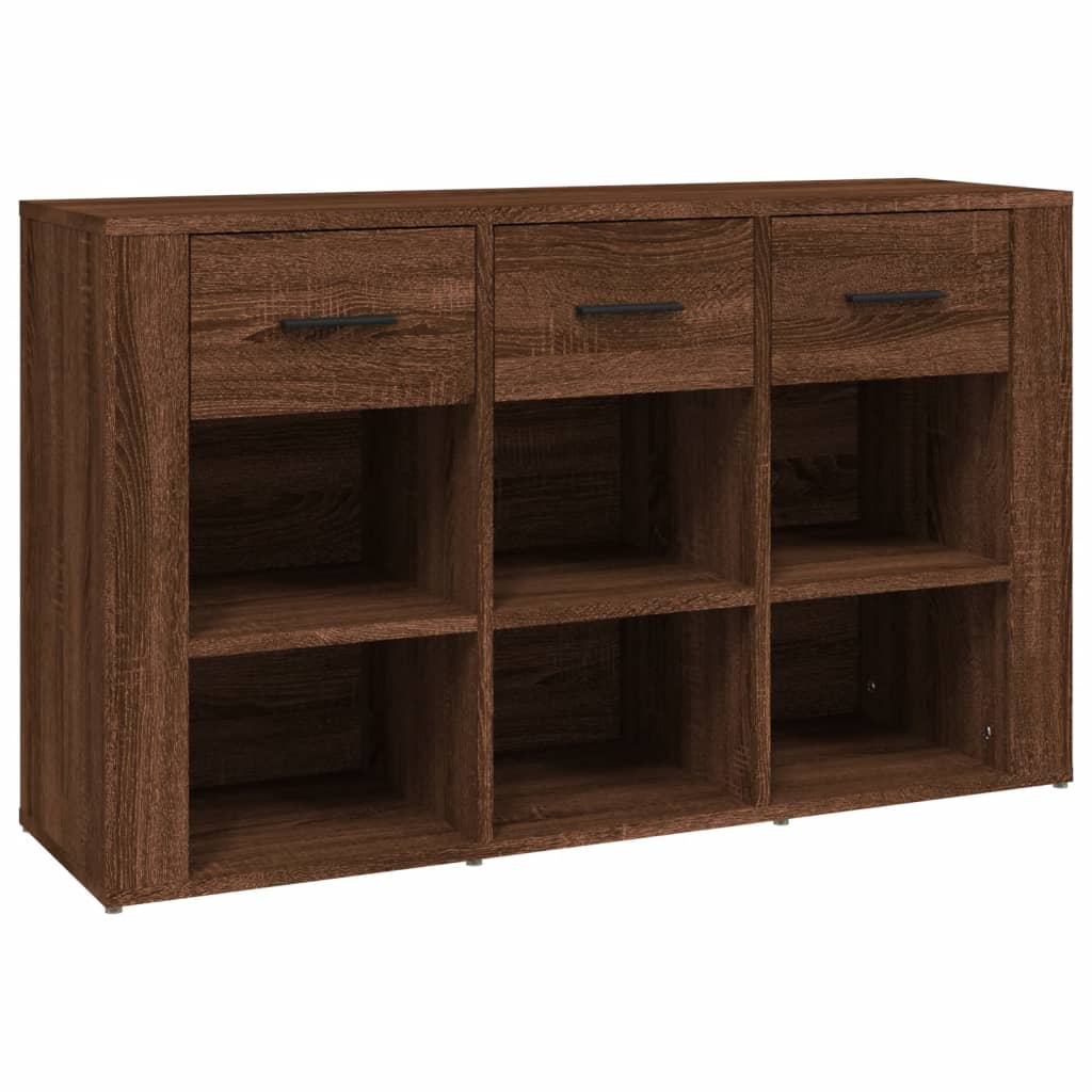 Sideboard Braun Eichen-Optik 100x30x59,5 cm Holzwerkstoff