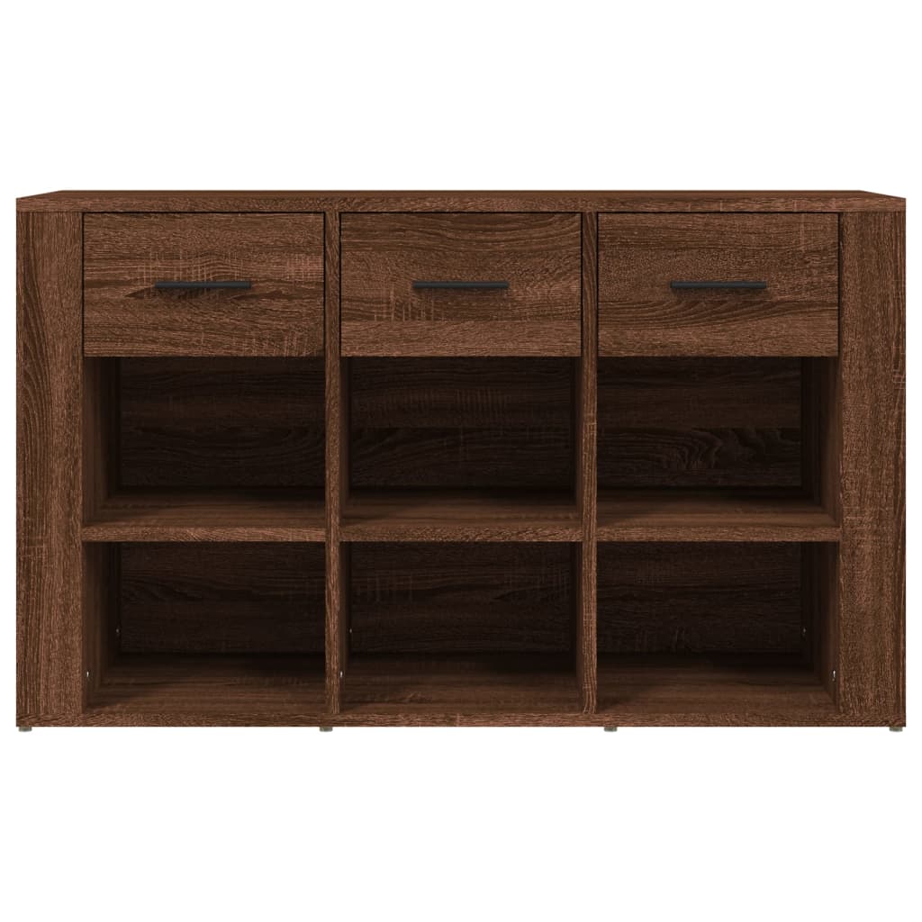 Sideboard Braun Eichen-Optik 100x30x59,5 cm Holzwerkstoff