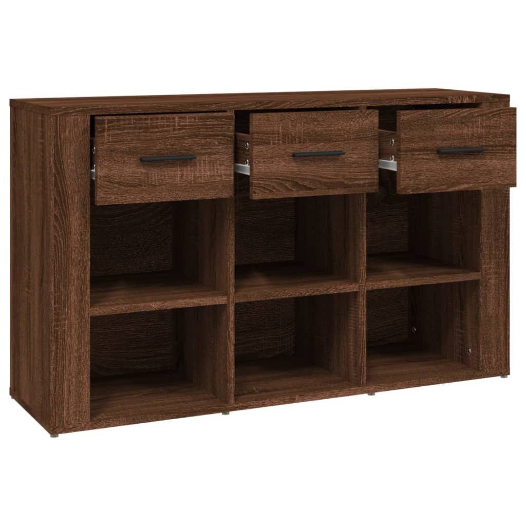 Sideboard Braun Eichen-Optik 100x30x59,5 cm Holzwerkstoff