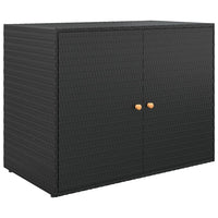 Thumbnail for Gartenschrank Schwarz 100x55,5x80 cm Poly Rattan