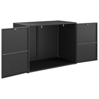 Thumbnail for Gartenschrank Schwarz 100x55,5x80 cm Poly Rattan