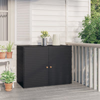 Thumbnail for Gartenschrank Schwarz 100x55,5x80 cm Poly Rattan