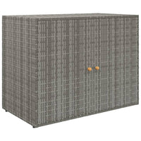 Thumbnail for Gartenschrank Grau 100x55,5x80 cm Poly Rattan