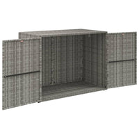 Thumbnail for Gartenschrank Grau 100x55,5x80 cm Poly Rattan