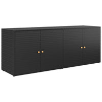 Thumbnail for Gartenschrank Schwarz 198x55,5x80 cm Poly Rattan