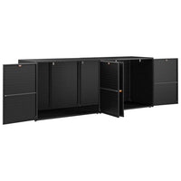 Thumbnail for Gartenschrank Schwarz 198x55,5x80 cm Poly Rattan