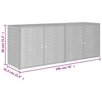 Thumbnail for Gartenschrank Schwarz 198x55,5x80 cm Poly Rattan