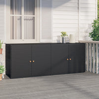 Thumbnail for Gartenschrank Schwarz 198x55,5x80 cm Poly Rattan