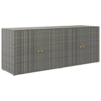 Thumbnail for Gartenschrank Grau 198x55,5x80 cm Poly Rattan
