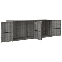 Thumbnail for Gartenschrank Grau 198x55,5x80 cm Poly Rattan