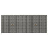 Thumbnail for Gartenschrank Grau 198x55,5x80 cm Poly Rattan