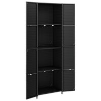 Thumbnail for Gartenschrank Schwarz 59x40x180 cm Poly Rattan