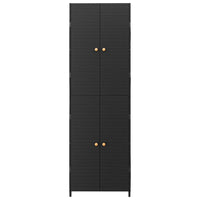 Thumbnail for Gartenschrank Schwarz 59x40x180 cm Poly Rattan