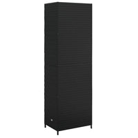 Thumbnail for Gartenschrank Schwarz 59x40x180 cm Poly Rattan