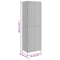 Thumbnail for Gartenschrank Schwarz 59x40x180 cm Poly Rattan
