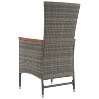 Thumbnail for Garten-Liegestühle mit Kissen 2 Stk. Grau Poly Rattan