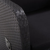 Thumbnail for Gartensessel mit Kissen 2 Stk. Verstellbar Schwarz Poly Rattan