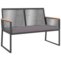 Thumbnail for 4-tlg. Garten-Lounge-Set mit Kissen Schwarz Stahl
