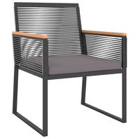 Thumbnail for 4-tlg. Garten-Lounge-Set mit Kissen Schwarz Stahl