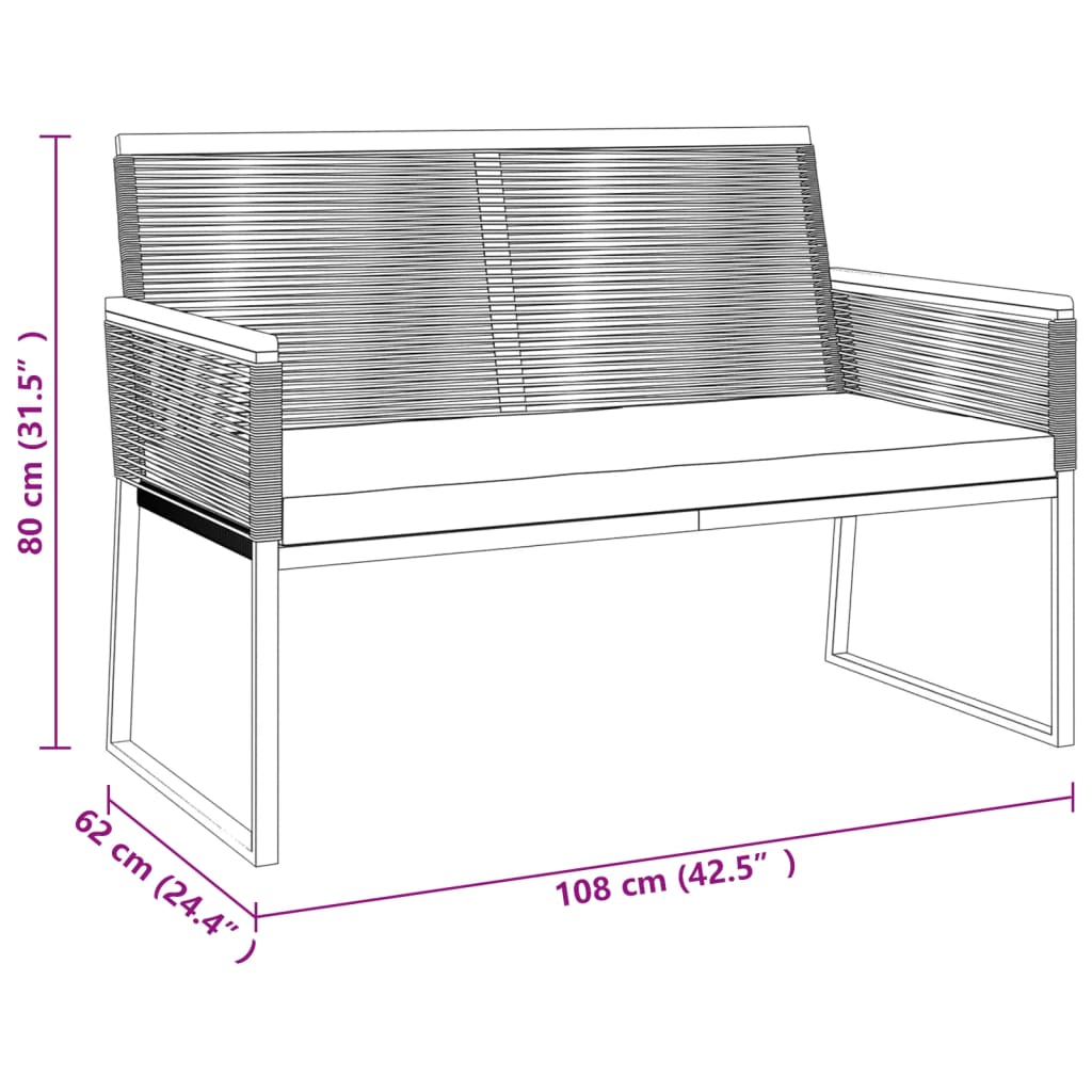 4-tlg. Garten-Lounge-Set mit Kissen Schwarz Stahl