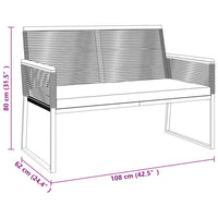 Thumbnail for 4-tlg. Garten-Lounge-Set mit Kissen Schwarz Stahl