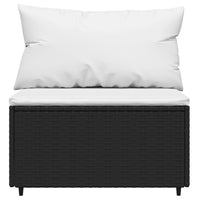 Thumbnail for 4-tlg. Garten-Lounge-Set mit Kissen Schwarz Poly Rattan