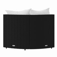 Thumbnail for Garten-Ecksofas mit Kissen 2 Stk. Schwarz Poly Rattan