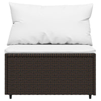 Thumbnail for 4-tlg. Garten-Lounge-Set mit Kissen Braun Poly Rattan