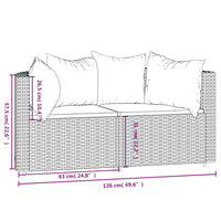 Thumbnail for Garten-Ecksofas mit Kissen 2 Stk. Braun Poly Rattan