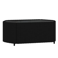 Thumbnail for 4-tlg. Garten-Lounge-Set mit Kissen Schwarz Poly Rattan