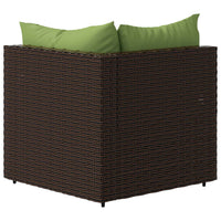 Thumbnail for Garten-Ecksofa mit Kissen Braun Poly Rattan