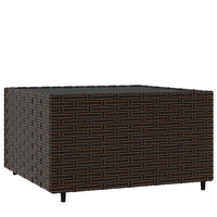 Thumbnail for Garten-Couchtisch Quadratisch Braun 50x50x30 cm Poly Rattan