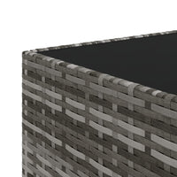 Thumbnail for Garten-Couchtisch Quadratisch Grau 50x50x30 cm Poly Rattan
