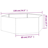 Thumbnail for Pflanzkübel Rostig 138x120x45 cm Cortenstahl