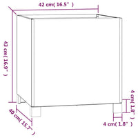 Thumbnail for Pflanzkübel mit Beinen Rostig 42x40x43 cm Cortenstahl